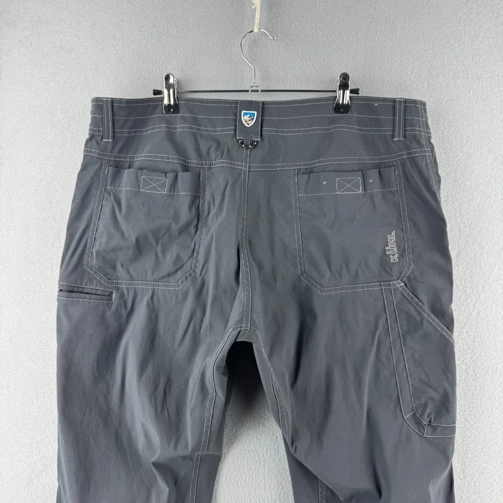 Kuhl Pants Mens 38x32 (Fits 38x31) Gray Renegade Stretch Hiking Cargo Outdoor